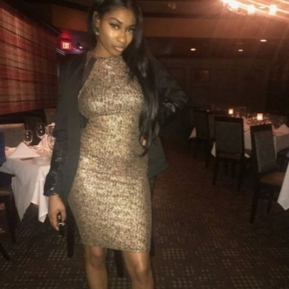 Bronze and Black Dress